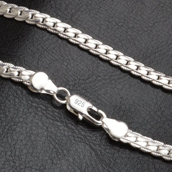 NEW 20'' 925 Sterling Silver Braided Snake Chain - Picture 5 of 11